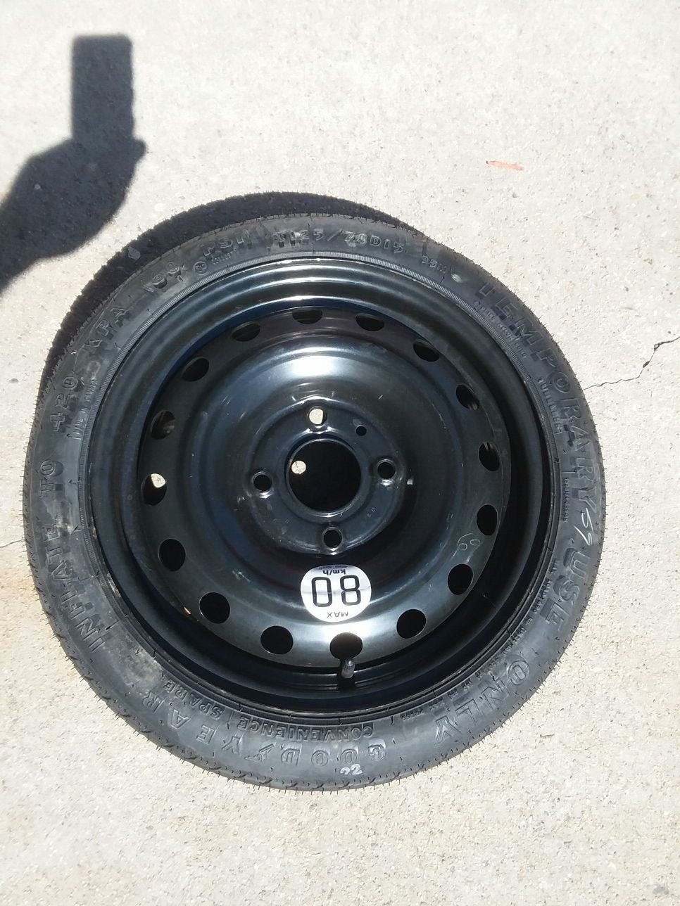 Spare Tire, never used. 4 lugs.
