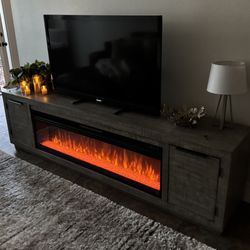 🔥 92” Ashley Furniture Naydell Fireplace TV Stand – Cozy, Stylish & Spacious! 🔥