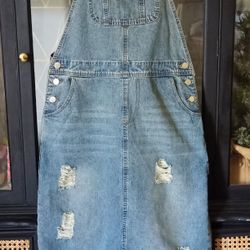Denim Jumper Midi Dress