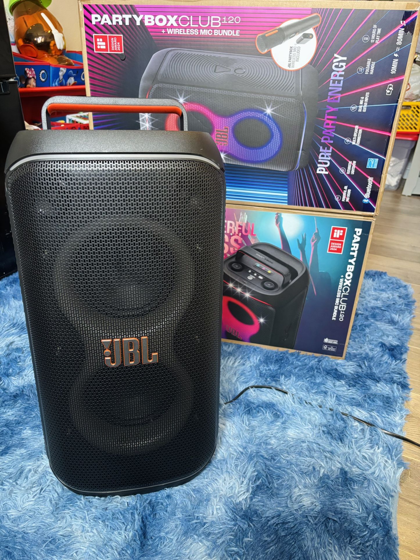 JBL PartyBox Club Live 120 | Powerful Portable Bluetooth Party Speaker, Deep Bass, LED Lights