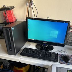 Hp i5 Desktop Computer W/Windows 10 Pro & Lifetime Office 8gb 2tb Wifi (Fast)