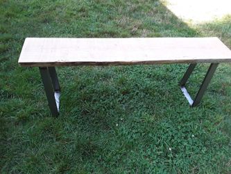 Handmade rustic rough sawn bench