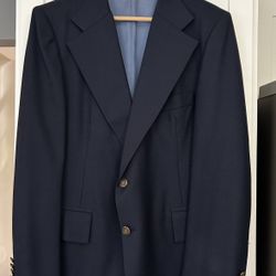 Pierre Cardin Men’s Blazer Sport Coat 44L? Wool Navy