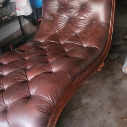 Leather Chaise Lounge Chair Sofa