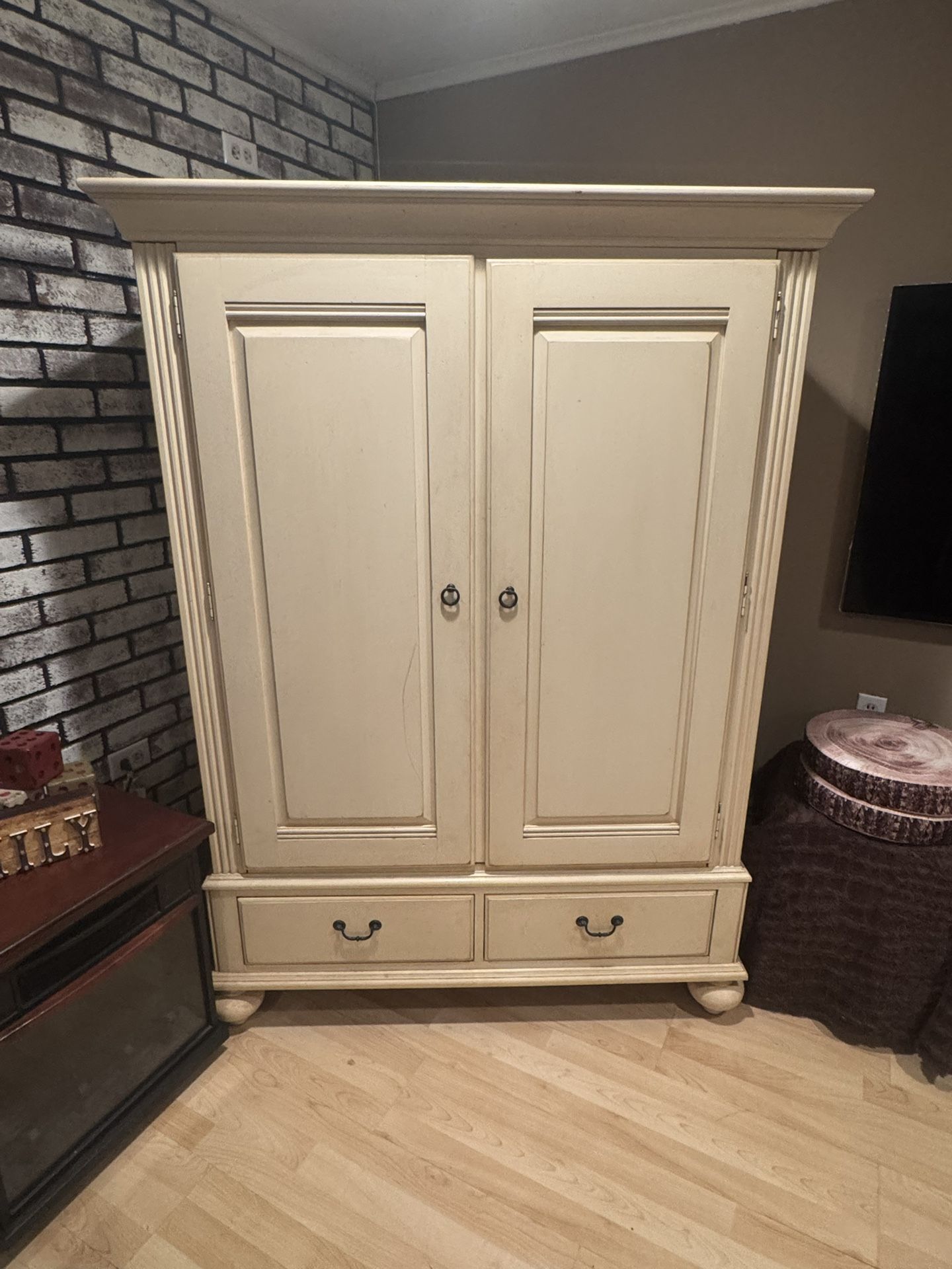 Ethan Allen Wood Storage Armoire