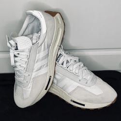 Adidas, Originals Retropy E5 Crystal, Textile / Suede, Crystal White / Matte Silver / Cloud White, Size 12