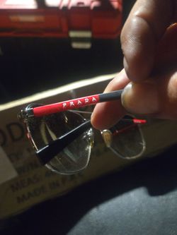 Prada Sunglasses with Red and Black Temples