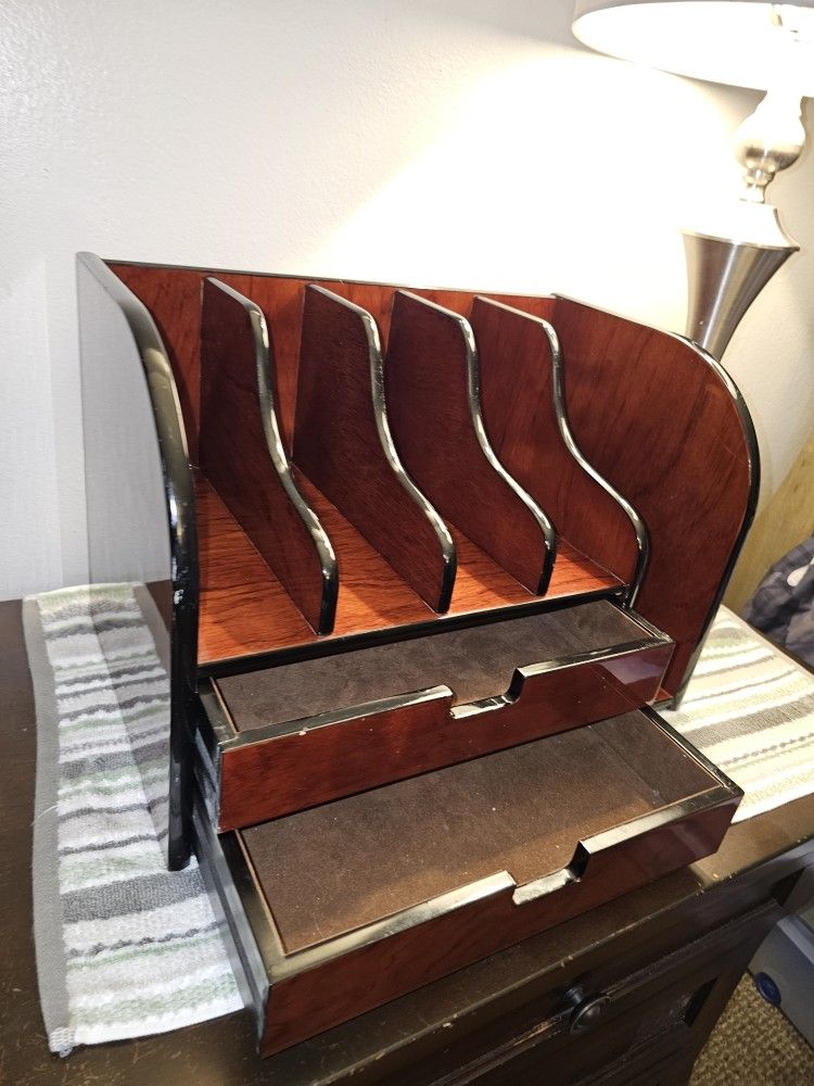 Desk Organizer Wood Box Table/Secretary Hutch