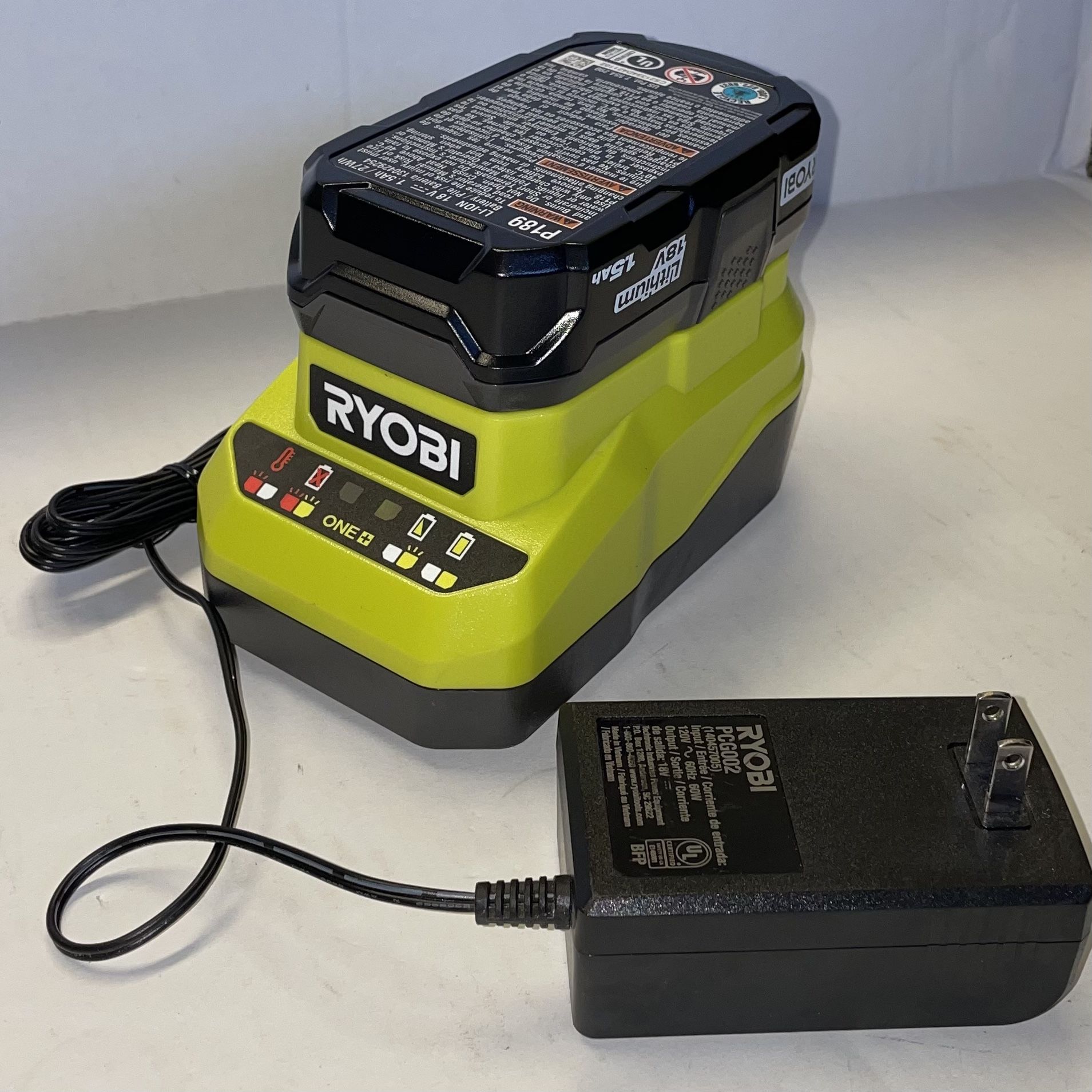 Ryobi 18v 1 5ah battery charger bater a ryobi 1 5ah cargador for