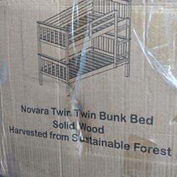New in Box Twin Bunk Bed Honey Wood Frame - Novara /the Very Collection - From The Tree Furniture  