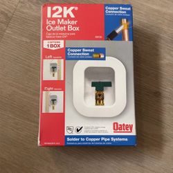 Oatey Ice Maker Outlet Box (Copper Sweat) – New