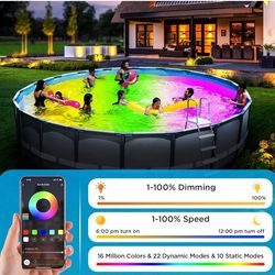 LyLmLe LED lights for above ground pool, 20 W, 12 V, RGBW, dimmable, submersible