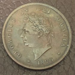 One Penny 1825. Coin of Great Britain.