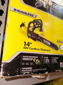 14in. Ryobi 40 volt cordless HP chainsaw + battery / charger kit
