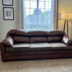 Brown Leather Couch