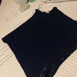 Navy Blue Poncho