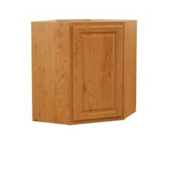 Hampton Bay
Hampton 24 in. W x 12 in. D x 30 in. H Assembled Diagonal Corner Wall Kitchen Cabinet in Medium Oak