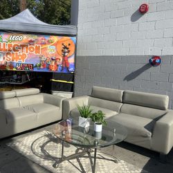 Beautiful Leather Couch Set