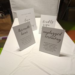 Wedding  Table Top Signs
