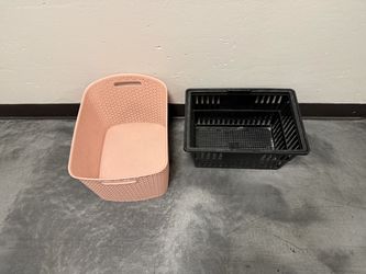 Pink and Black Storage Baskets