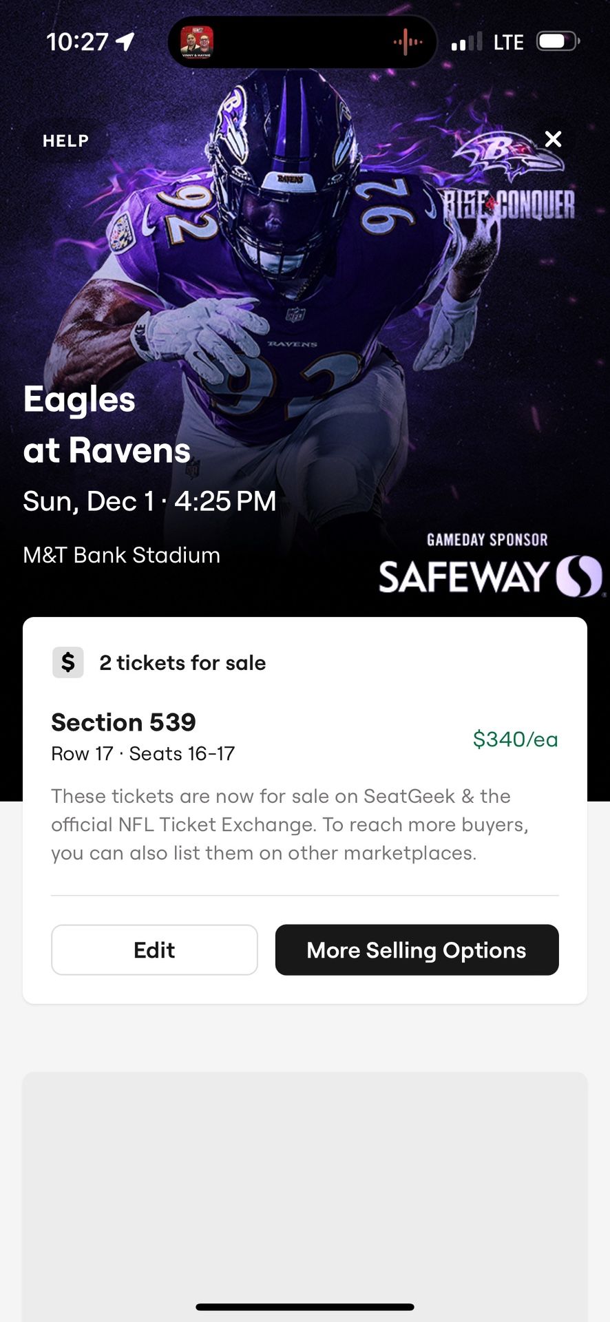 Ravens Eagles Tickets.