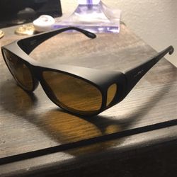 Haven Designer Fitover Sunglasses Meridian in Black & Polarized Yellow Lens
