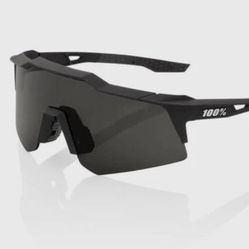 New! 100% SPEEDCRAFT XS Soft Black - Smoke Lens Sunglasses 60009-00000