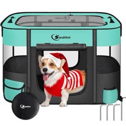 “New”Portable Pet  Playpen (28” L X 31”W X 35”H(Dogs ,cat Rabbits Etc.)retail$39