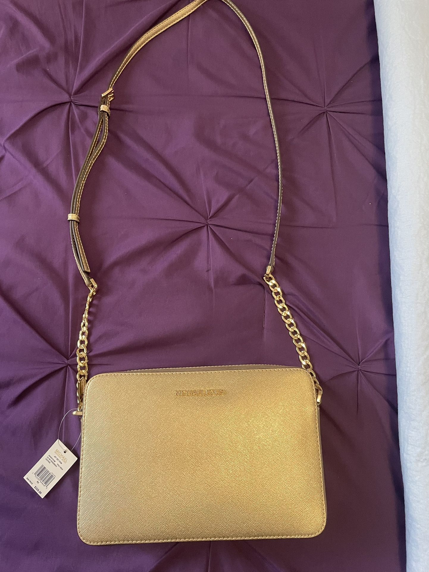 Michael Kors Gold Crossbody Purse