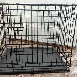 Dog Crate Dog Kennel Cage with Double Door L24W18H21Inch