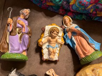 Antique nativity set