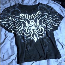 Affliction cropped t-shirt Medium