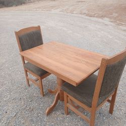 2 Chairs And Dining Table 