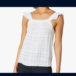 White Flowy Top