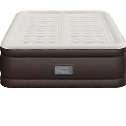 Beautyrest Silver 18" Duet Air Mattress, Queen Size - Dual Control Sleep Zones, Edge Support, High-Speed Pump, Ideal for Camping & Guests, Puncture-Re