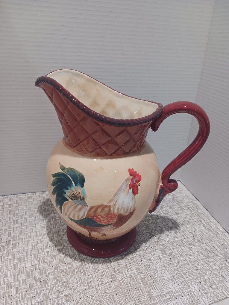 Certified International Tuscan Rooster Pitcher