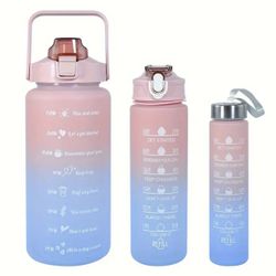 Motivational Water Bottle Set Of 3 Pieces 