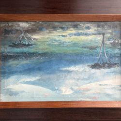 Original Oil Painting On Canvas 1967