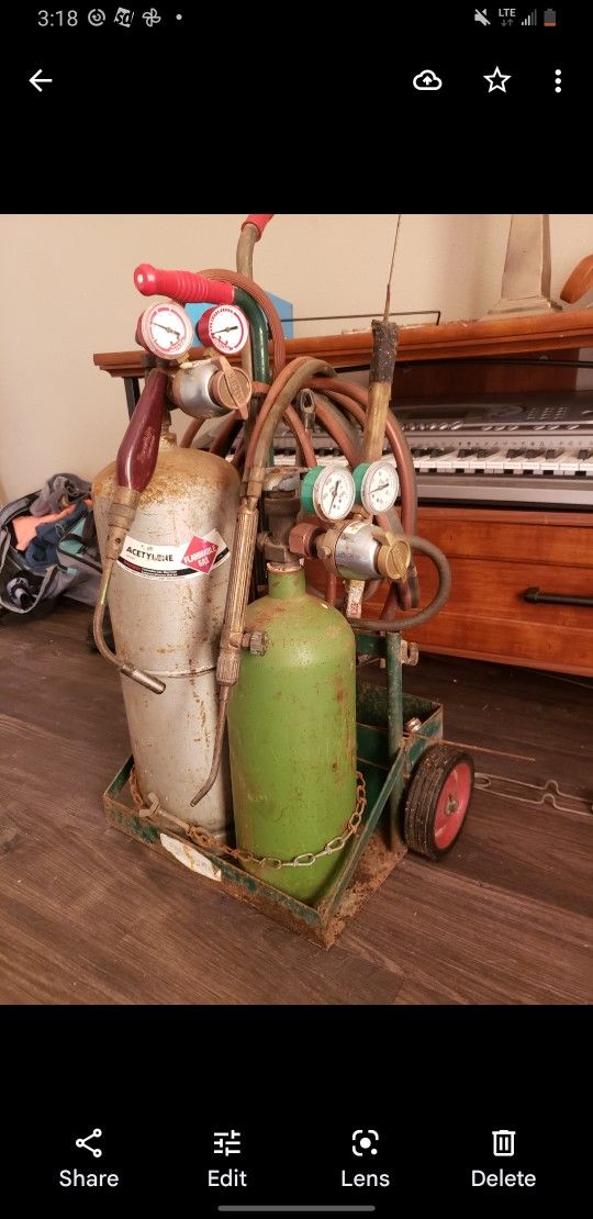 Vintage prest-o-lite acetylene torch kit for sale