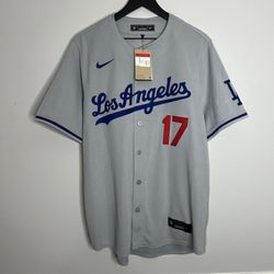 Los Angeles Dodgers Shohei Ohtani Baseball Limited Jersey Mens Large Grey Nike NWT 