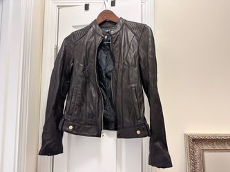 Cole Haan Genuine Leather Black Moto Jacket – Women’s S/P – Excellent Condition