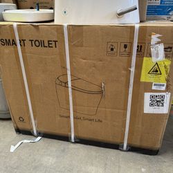 HOROW Tankless Elongated Smart Toilet Bidet in White with Auto Flush, Heated Seat, Warm Air Dryer, Bubble Infusion Wash