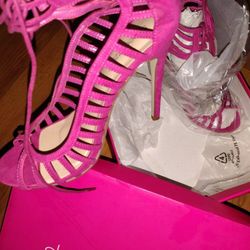 Shoedazzle Pink High Heels 