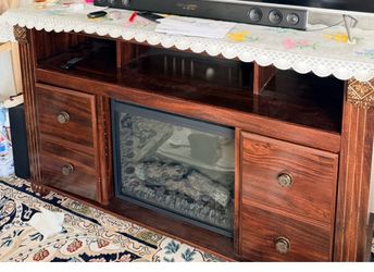 Tv stand with fireplace heater Ashley Furniture