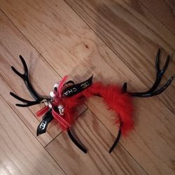 Christmas Reindeer Ears, Hair Band, Holiday Hairpiece 