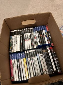 lot of 41 playstation games with cases, ps2, ps3 and ps4