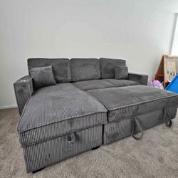 gray couch / sofa L shape