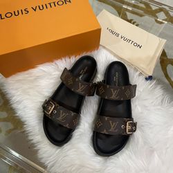 Louis Vuitton Bom Dia leather sandal- Size 9