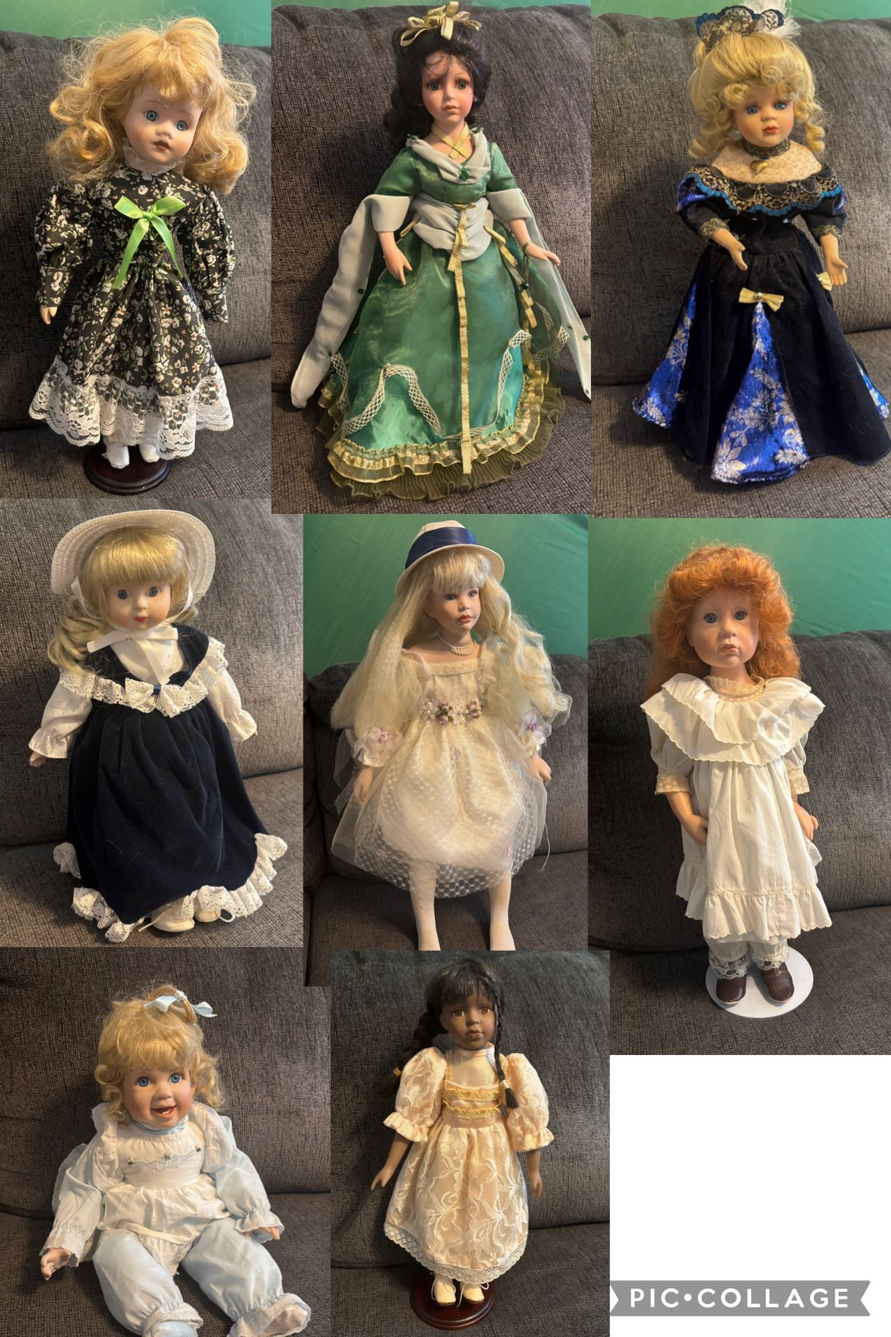 8 Porcelain Dolls