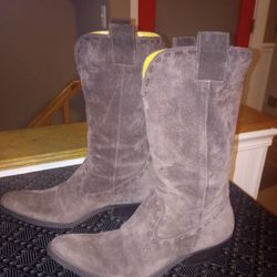 GIANNI BINI SUEDE WESTERN BOOTS